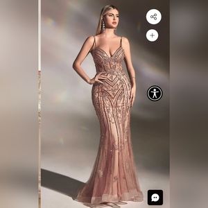 Rosegold prom dress